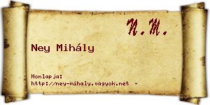 Ney Mihály névjegykártya
