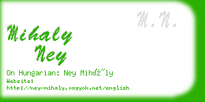 mihaly ney business card